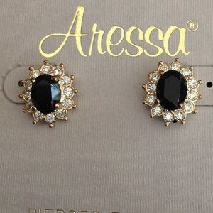 Black & Crystal Earrings